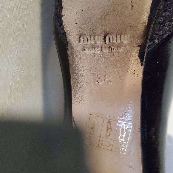 Miu Miu black patent leather platform heels - Picture 12 of 12